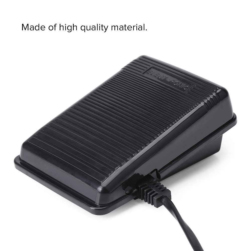 Pedale di Controllo della Macchina da Cucire, Pedale Elettrico con Cavo Regolatore Variabile Universale di Velocità, Compatibile con Singer 7640/4423/5523/1409 e Butterfly, Nero, Plug EU