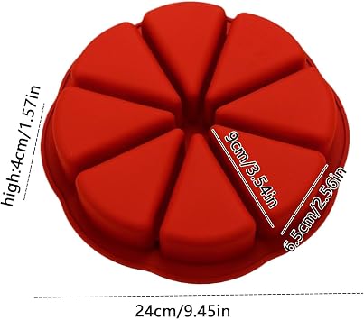 Silicone Baking Mould, Triangle Pizza Cake Mould, Non-Stick Moulds for Cake Making, 8-Cavity Triangle Scone Pan for Cornbread Brownies Muffins, Kitchen Baking Moulds