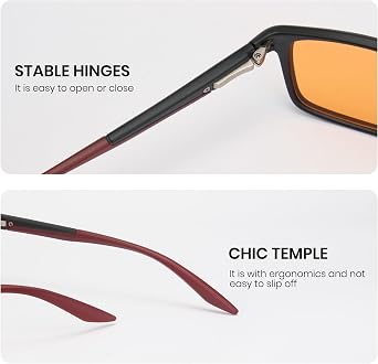 Cyxus Orange Blue Light Blocking Glasses for Men Women Gaming Glasses Reduce Eye Strain Sleep Better 8304