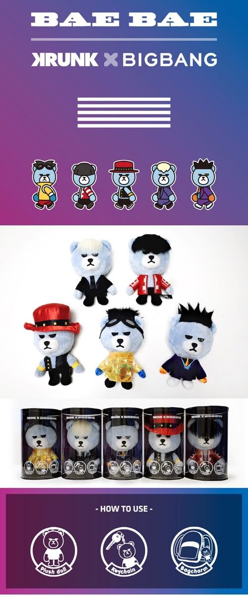 Amazon.co.jp: KRUNK X BIGBANG BAE BAE VER. YGベア ぬいぐるみ