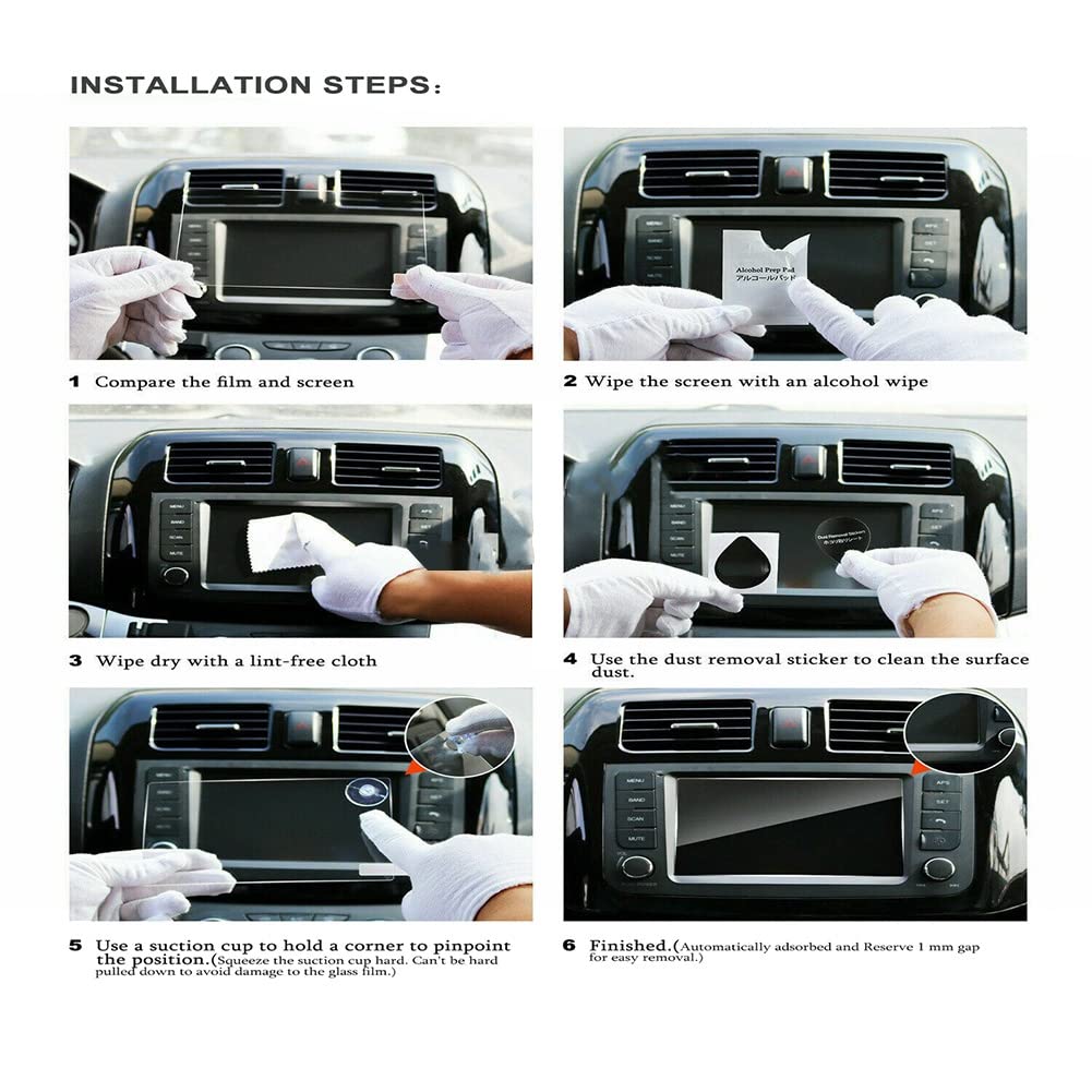 Pellicola proteggi schermo in vetro temperato per touch screen GPS 2022 90 110 11,4"