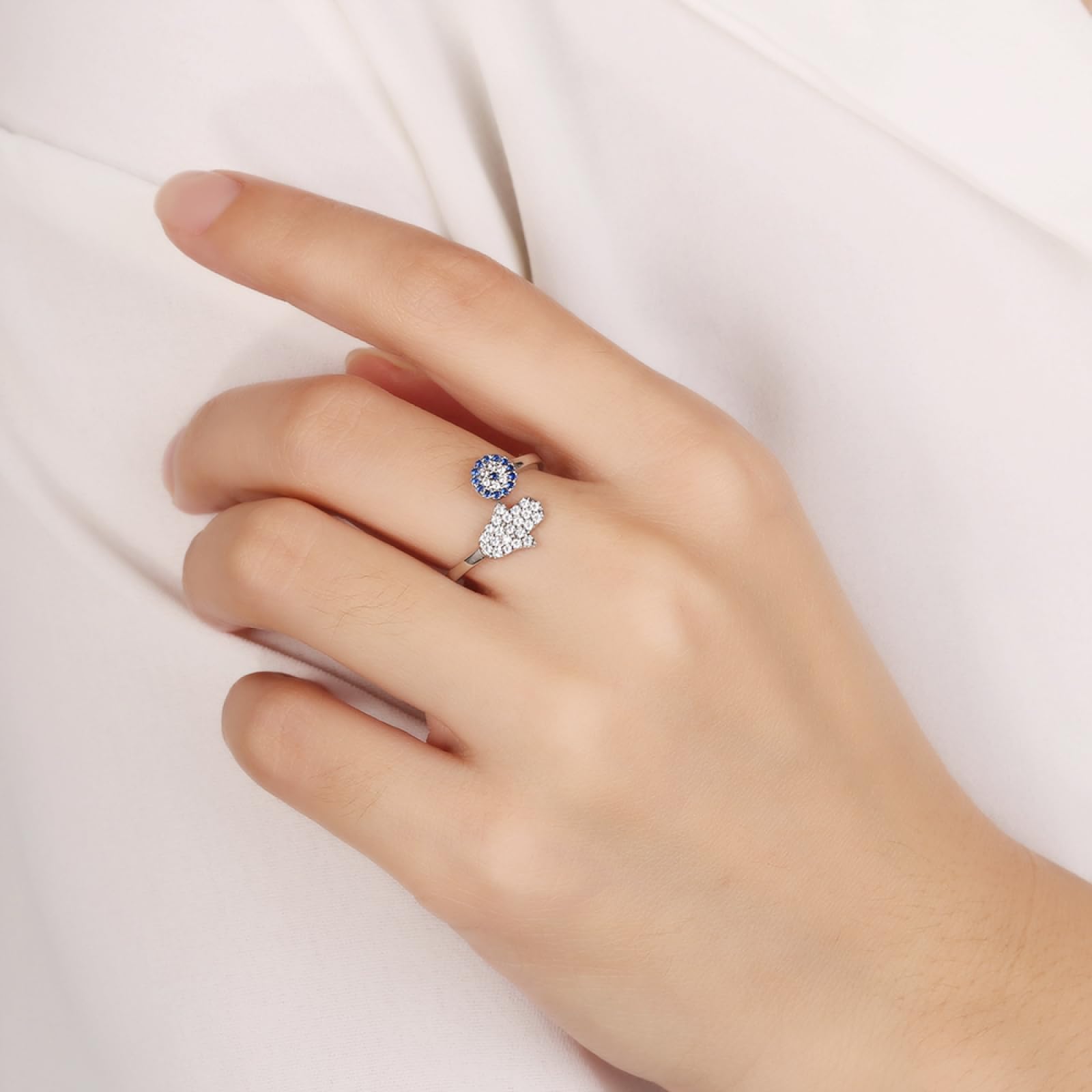 Anello Regolabile In Argento Sterling 925 Con Apertura Palmare, Gioielli Da Donna, Regalo Per Feste Di Compleanno
