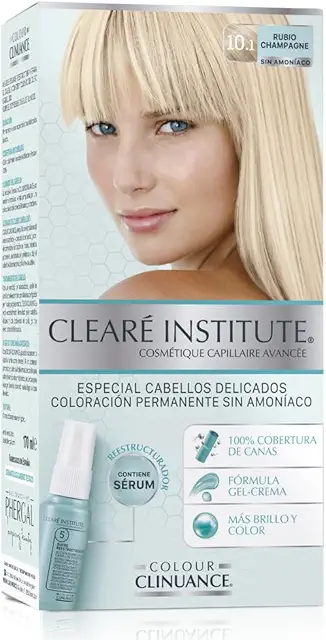 Coloración Capilar Permanente Sin Amoniaco - Tinta de Cabello 100% Cobertura Canas, Rubio Champagne