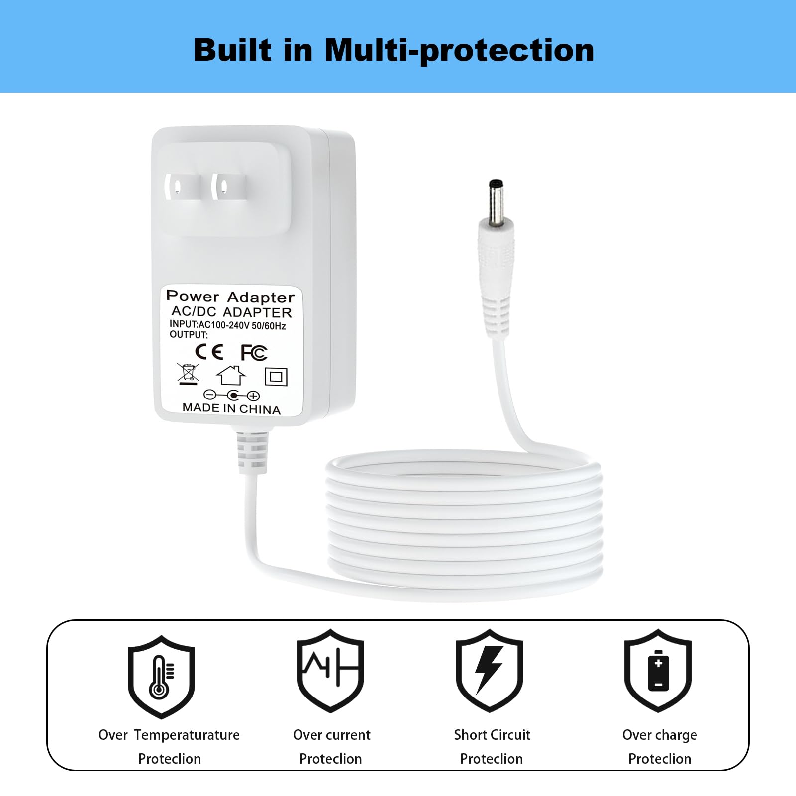 Compatible with Google Nest Mini, Nest Hub, Nest WiFi routers, and The Nest WiFi 14V Power Adapter Charger.