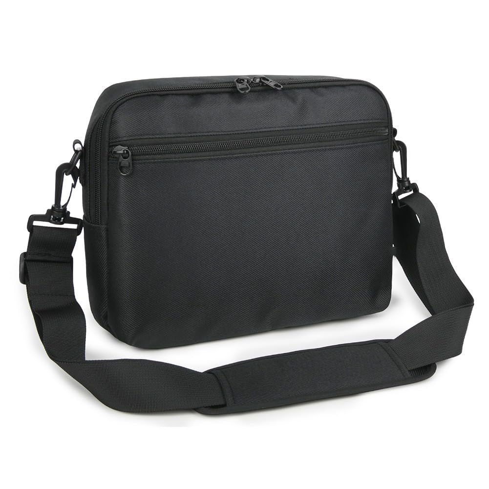Sac de rangement en nylon pour lecteurs DVD de 9,5 à 10,5 pouces, étui de protection à bandoulière avec double fermeture éclair, housse de transport portable pour appareils électroniques