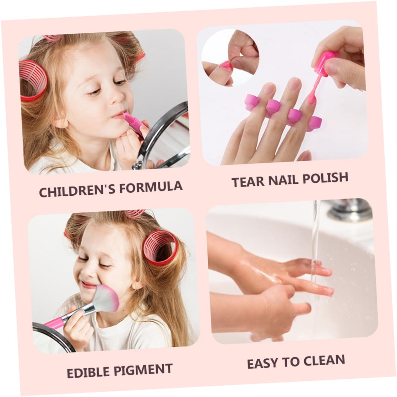 Kinder Schminkspielzeug Satz aus Abs, Rosa, Simuliert für Mädchen