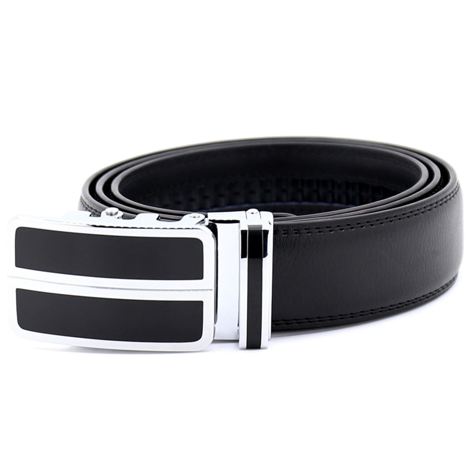 Ceinture en cuir véritable pour homme, boucle automatique en métal, de luxe, pour le travail et le quotidien