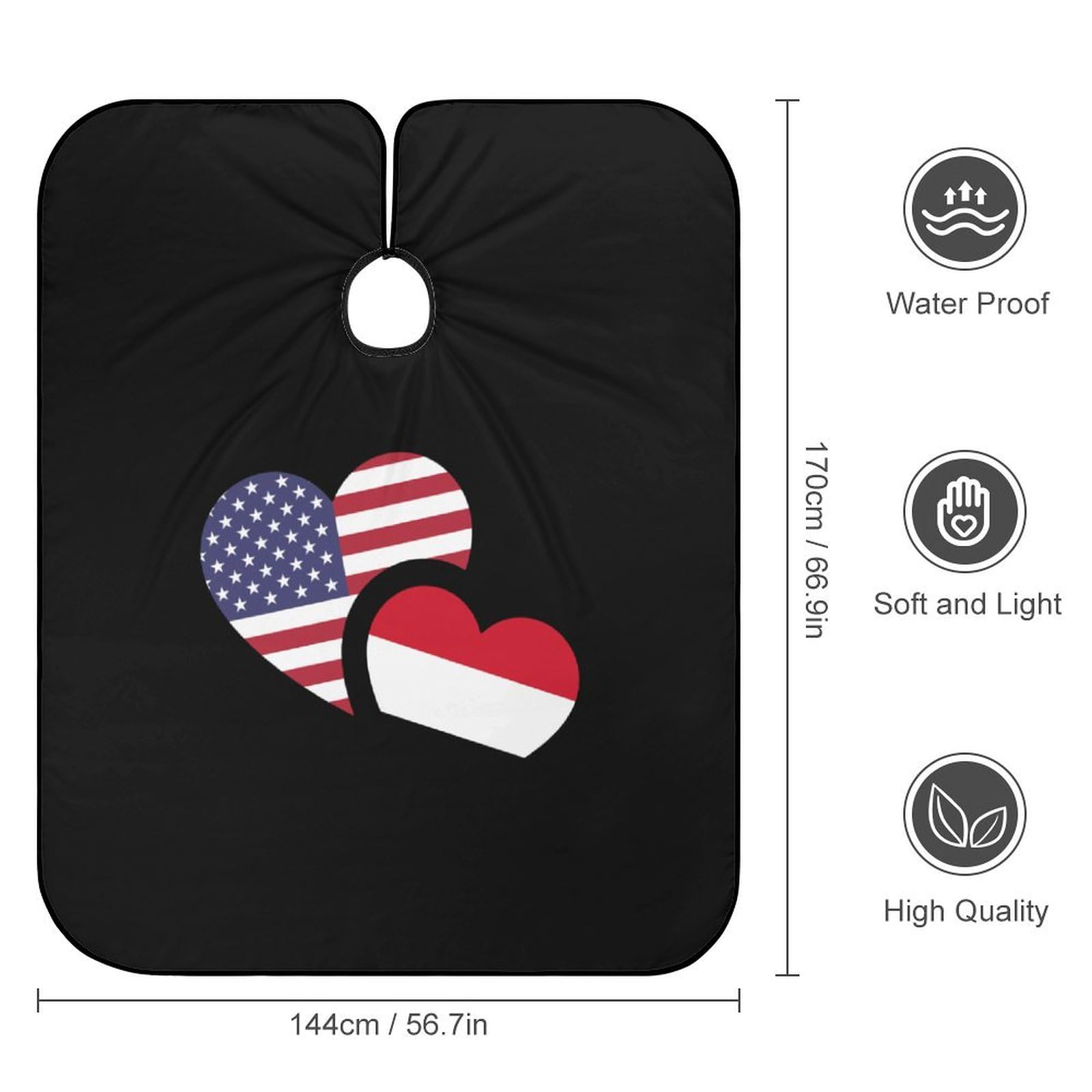 Yemen US Flag Hair Cutting Cape for Men Women Waterproof Barber Cape Adjustable Salon Haircut Capes