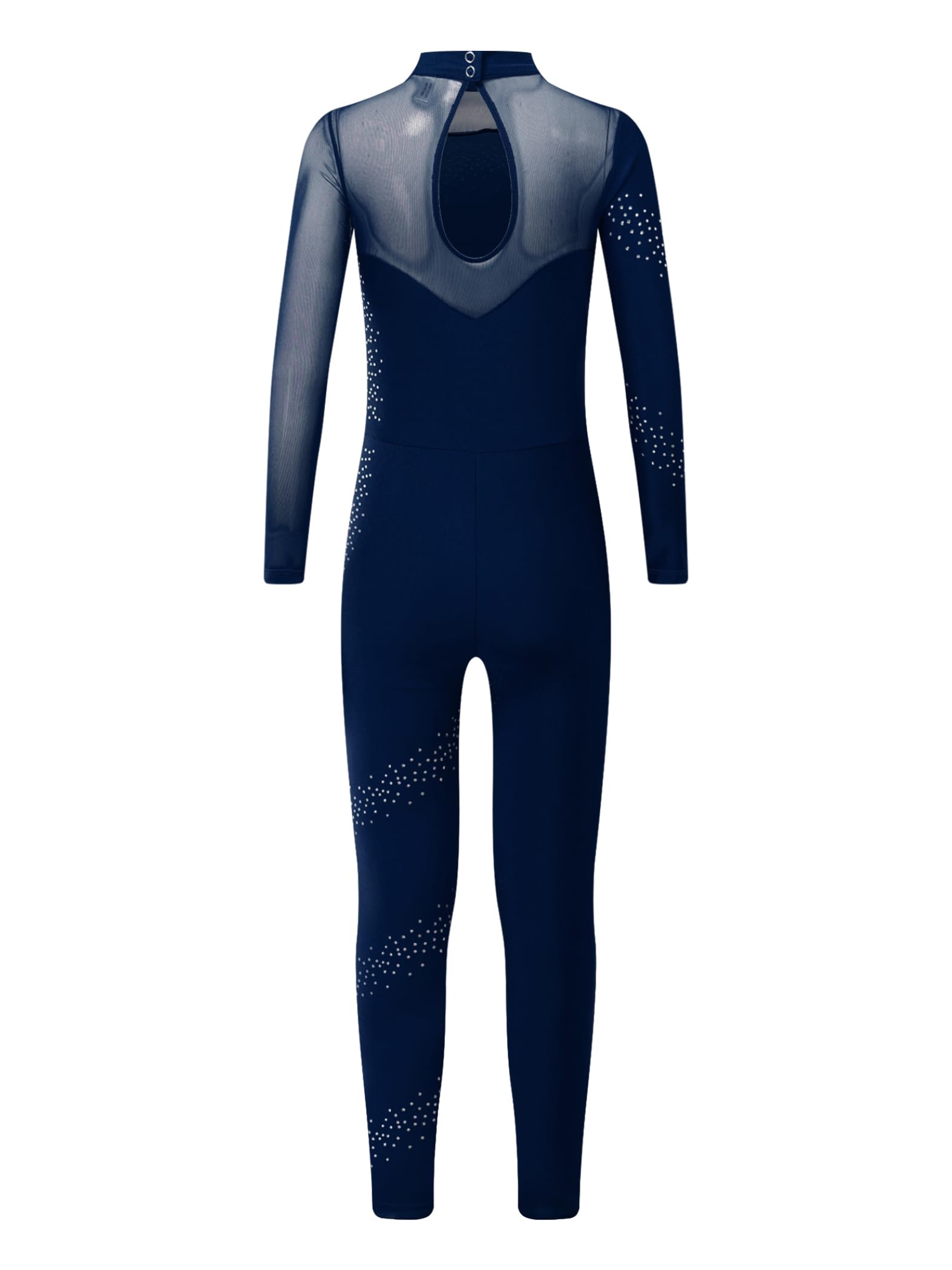 Turnanzug Mädchen Langarm Gymnastikanzug Glitzer Ballettanzug Kinder Ganzkörper Trikot Eiskunstlauf Body Sport Overall Jumpsuit
