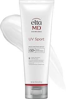 EltaMD UV Sport Sunscreen Lotion SPF 50 - Face and Body Sunscreen SPF 50, Water & Sweat Resistant, Zinc Oxide Formula for Active Lifestyles