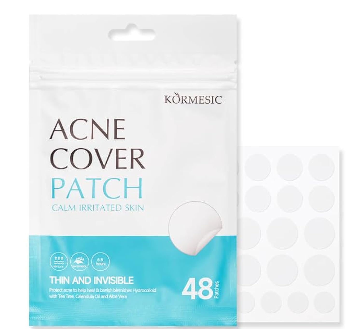 KORMESIC Korea Acne Cover Patch | Skin-Friendly Material | Discreet and Effective | Advanced Healing Technology | Suitable for All Skin Types
