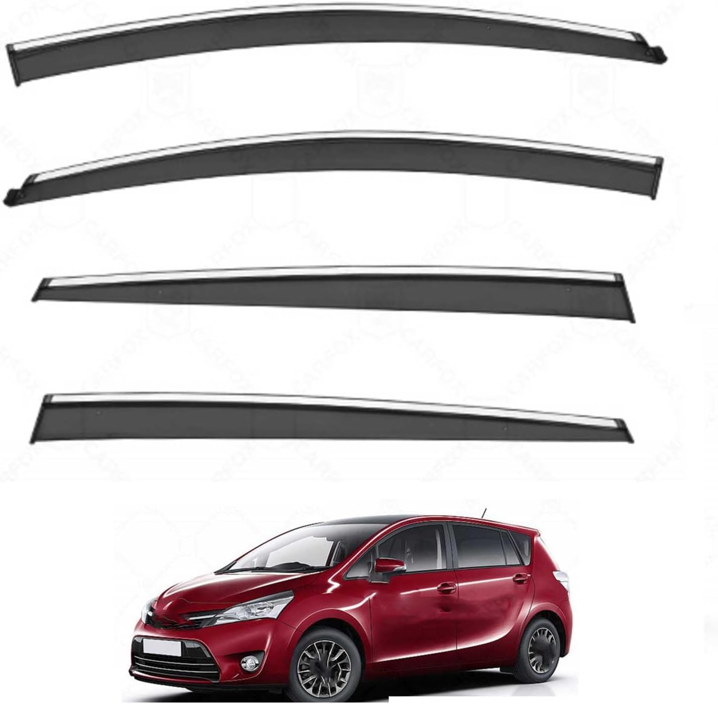 nwsplmy Wind Deflectors for Toyota Verso MK1-AR20 2009-2018, Rain Guards Window Visors, 4-Piece, Protects Against Fading & Cracks