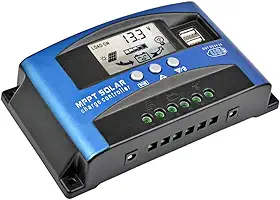60A MPPT controlador de carregamento solar com visor LCD Dual USB Vários modos de controle de carga, novo Mppt Corrente de carregamento máxima técnica (60A)