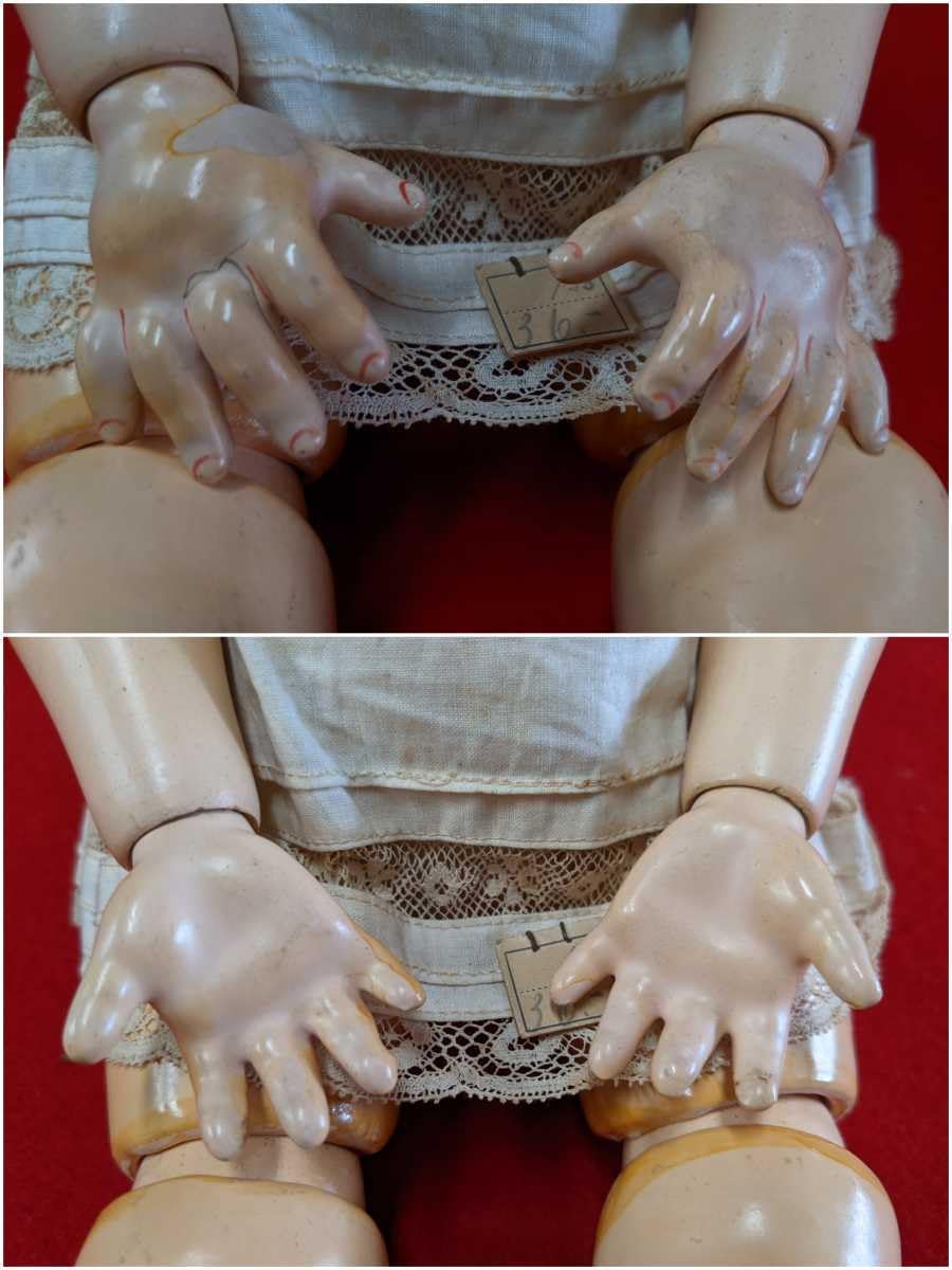 ドイツ HERTWIG スリーピングアイ ビスクドール 身長約9,5cm ドイツ