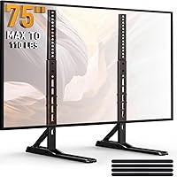 Vista 1 de PERLESMITH - Soporte universal para TV de 22 a 75 pulgadas, soporte de mesa para TV ajustable en altura, excelentes patas de reemplazo para TV