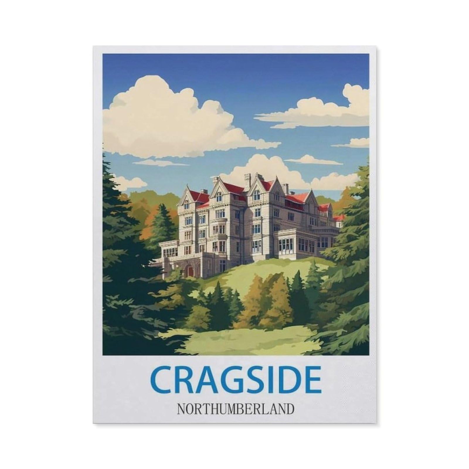 BEAYODKP 5D DIY Diamond Painting kit，Cragside Northumberland（40x50cm）
