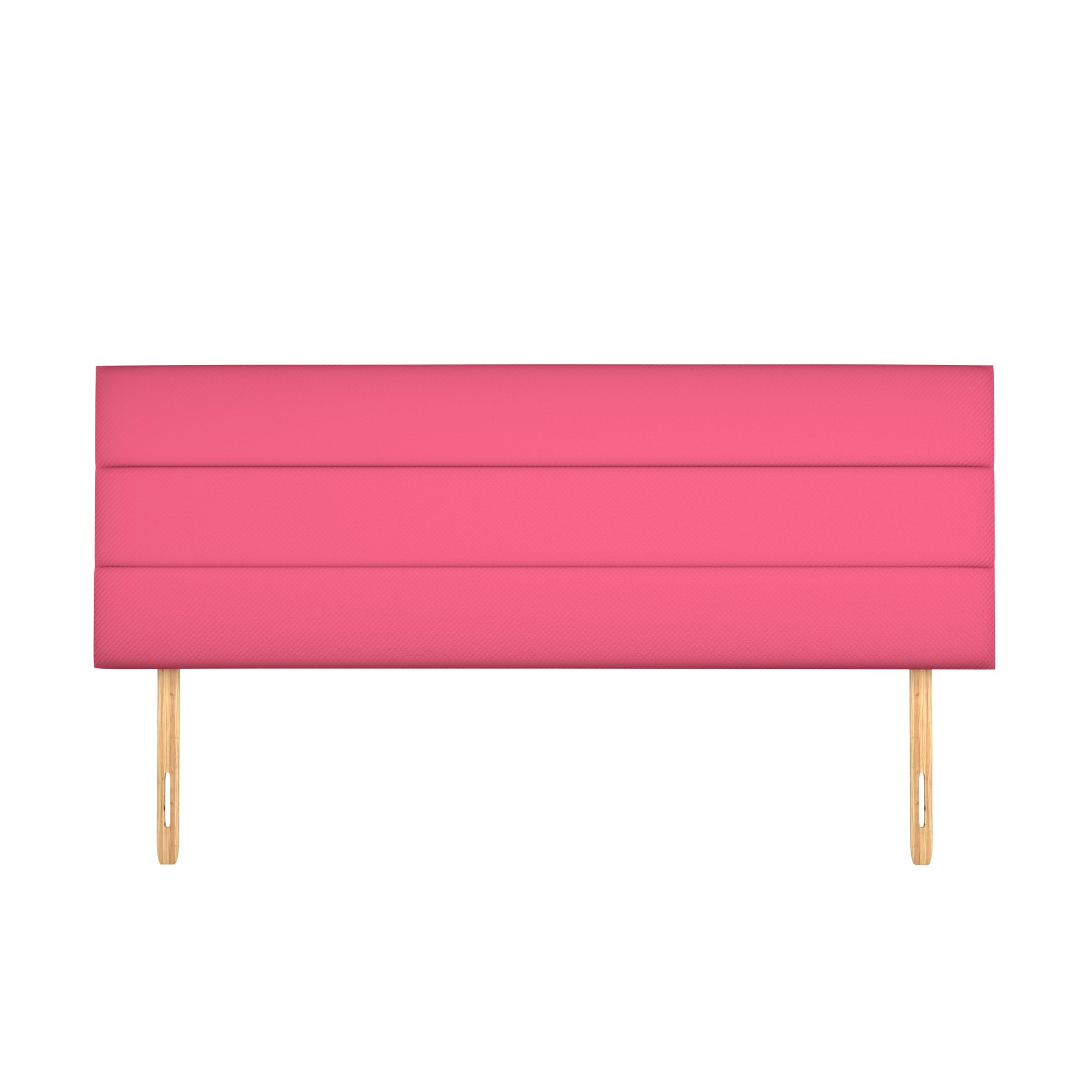 SANA SLEEP Dublin Damask Cotton HeadBoard - Luxury 20" Upholstered Design for Divan Beds - Multiple Fabric Options for Bedroom and Hotel Furniture - 2FT6 Small Single - Pink