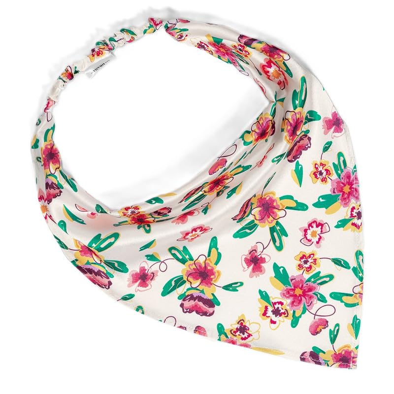 Elastic Bandana Head Scarf for Women | Silk Satin Head Wrap Bandana Scarves | Boho Style Statement Headband Stylish Design | All Day Wear Scarves | Hair Scarf Accessories