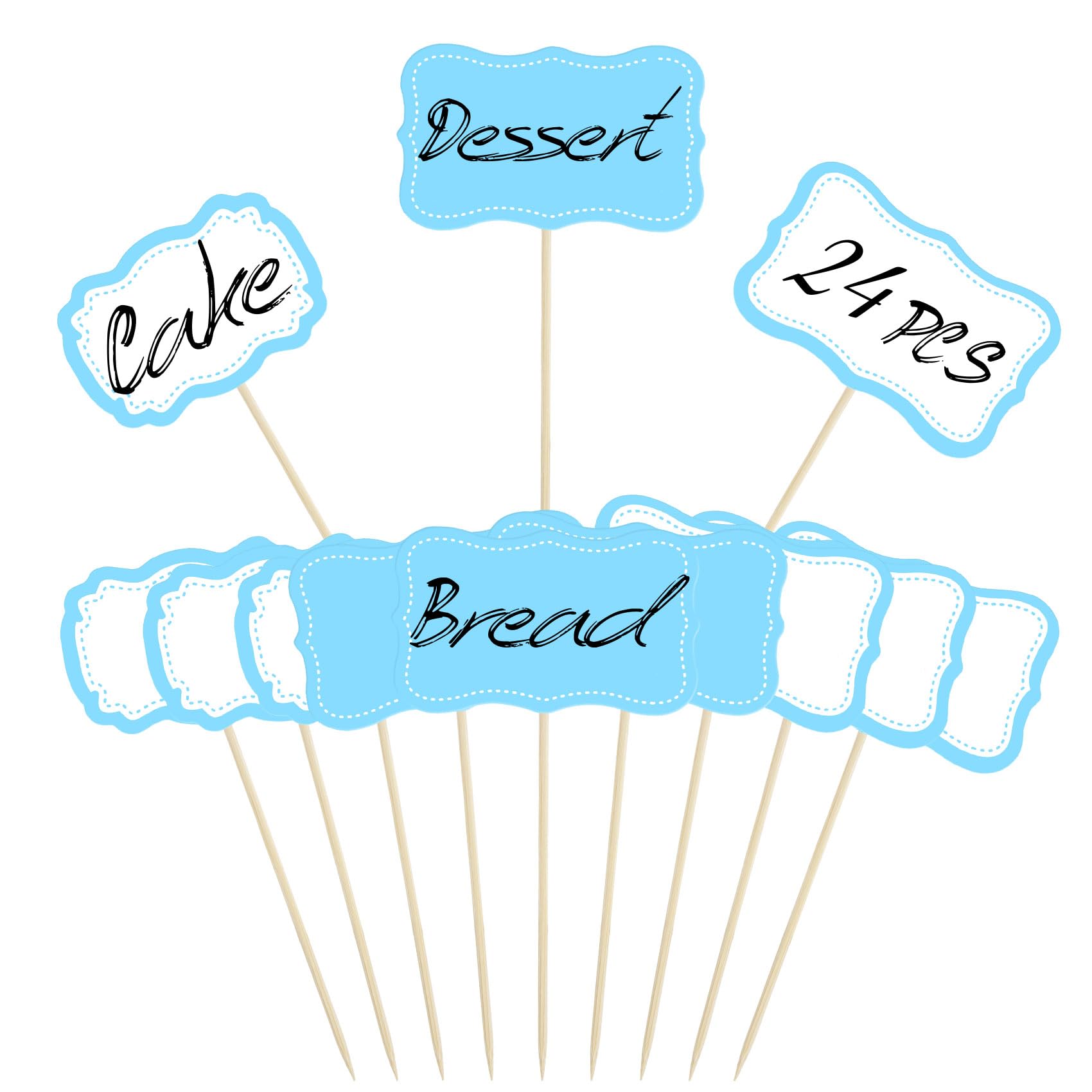 24 Pcs Charcuterie Boards Accessories, Food Labels for Party Buffet, Cheese Markers, Buffet Labels,Food Name Cards, Cheese Sticks, Cupcake Topper