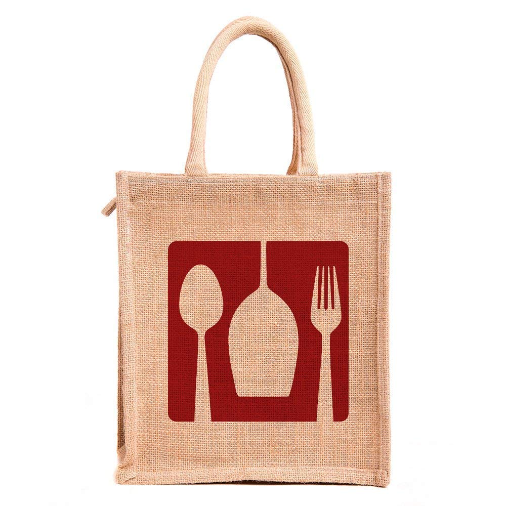 DasHomes Lunch Box Jute Bag with Zip & Bottle Holder, Tiffin Bags for Office Men & Women|for Outing & Travelling (Design 3) (B0BS731PKM) Amazon Price History, Amazon Price Tracker