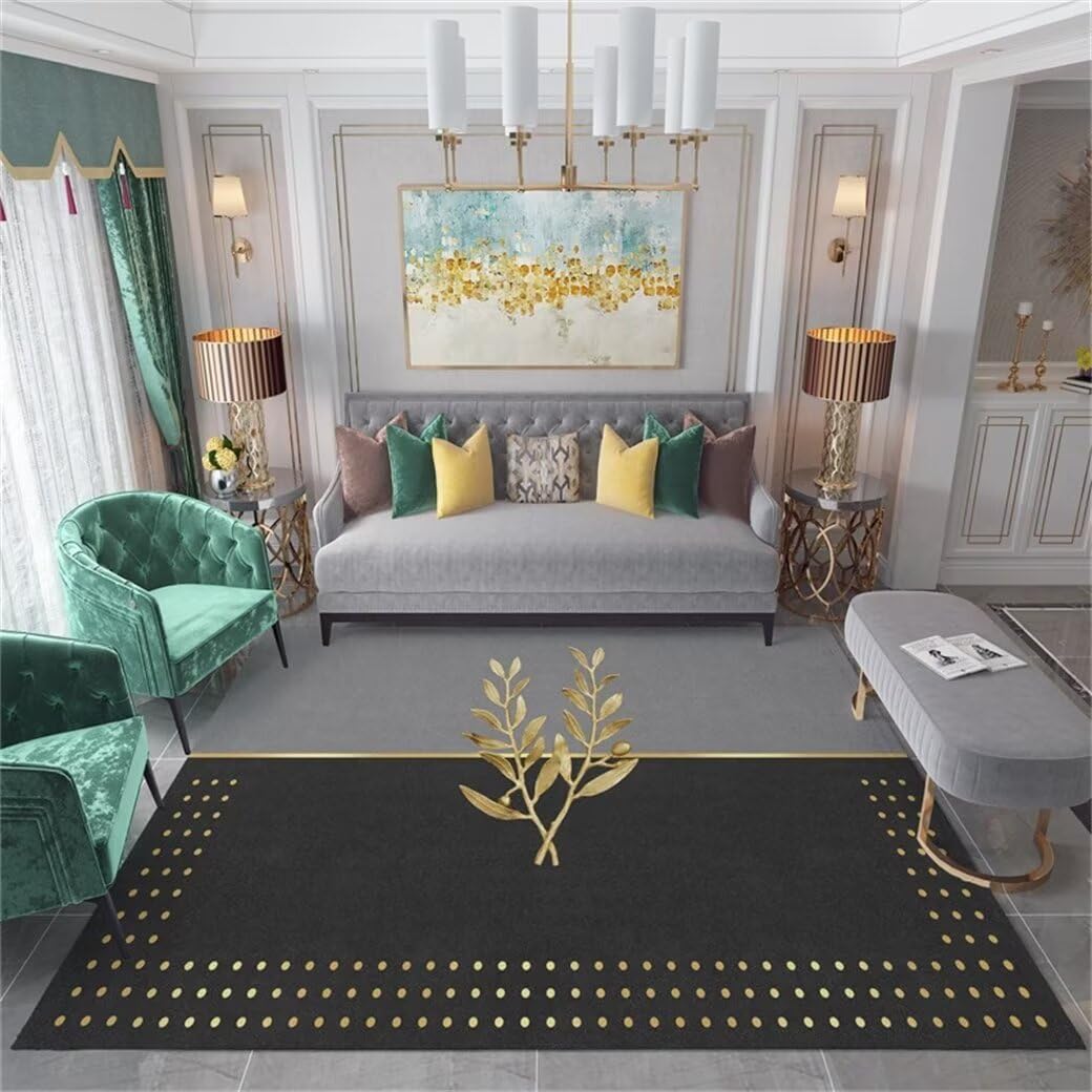 Grand tapis salon 200x300cm gris anti-poussière chambre enfant ado