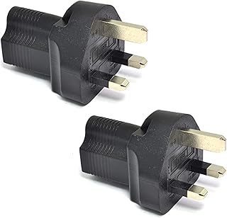 Ceptics UK, UAE, Hong Kong BS-1363 Travel Power Plug Adapter Accepts NEMA 5-15R - ETL Certified - Industrial Grade (IG-7-2PK)