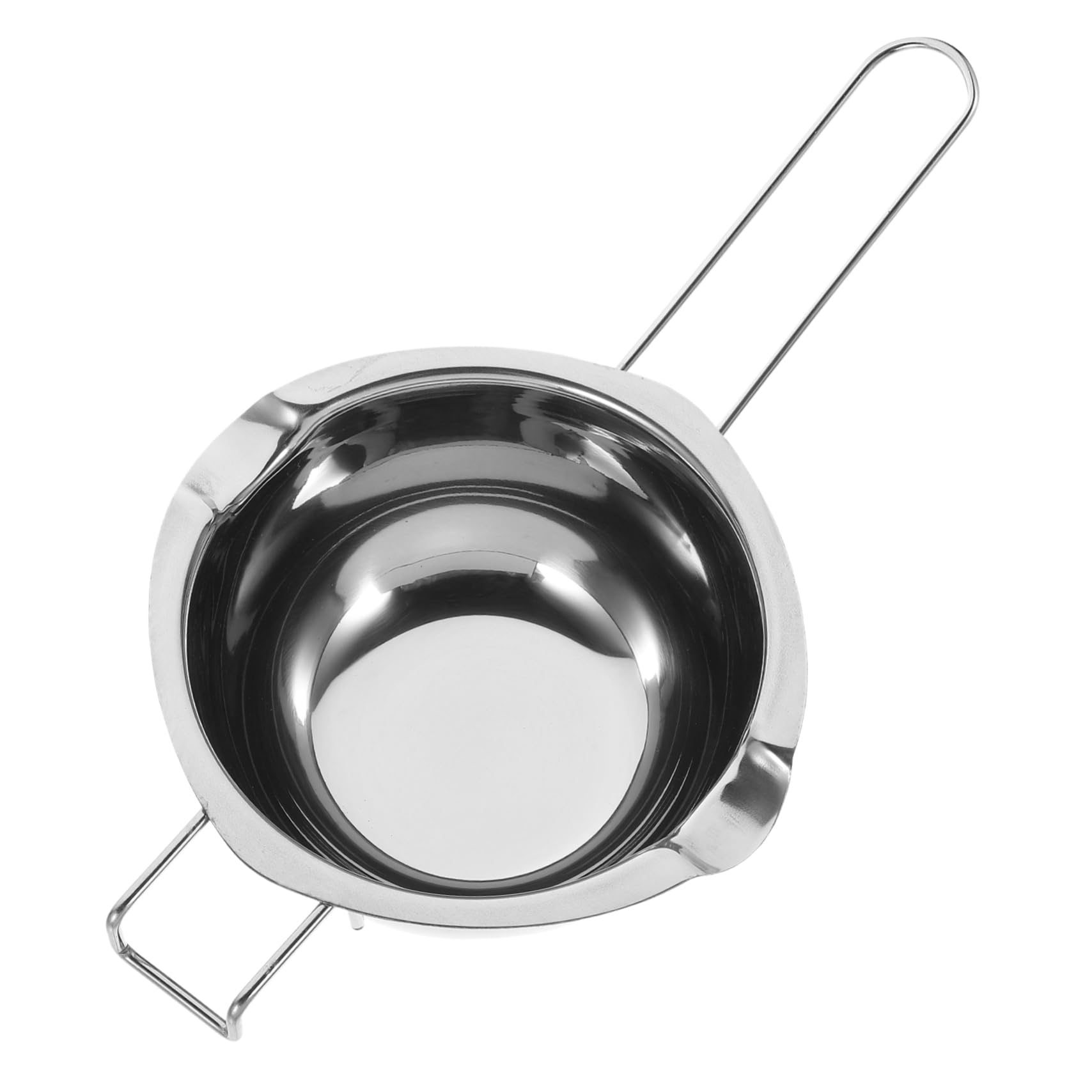 Garneck Ergonomic Handle Cheese Butter Melting Bowl Stainless Steel Chocolate Butter Melting Pot for Baking