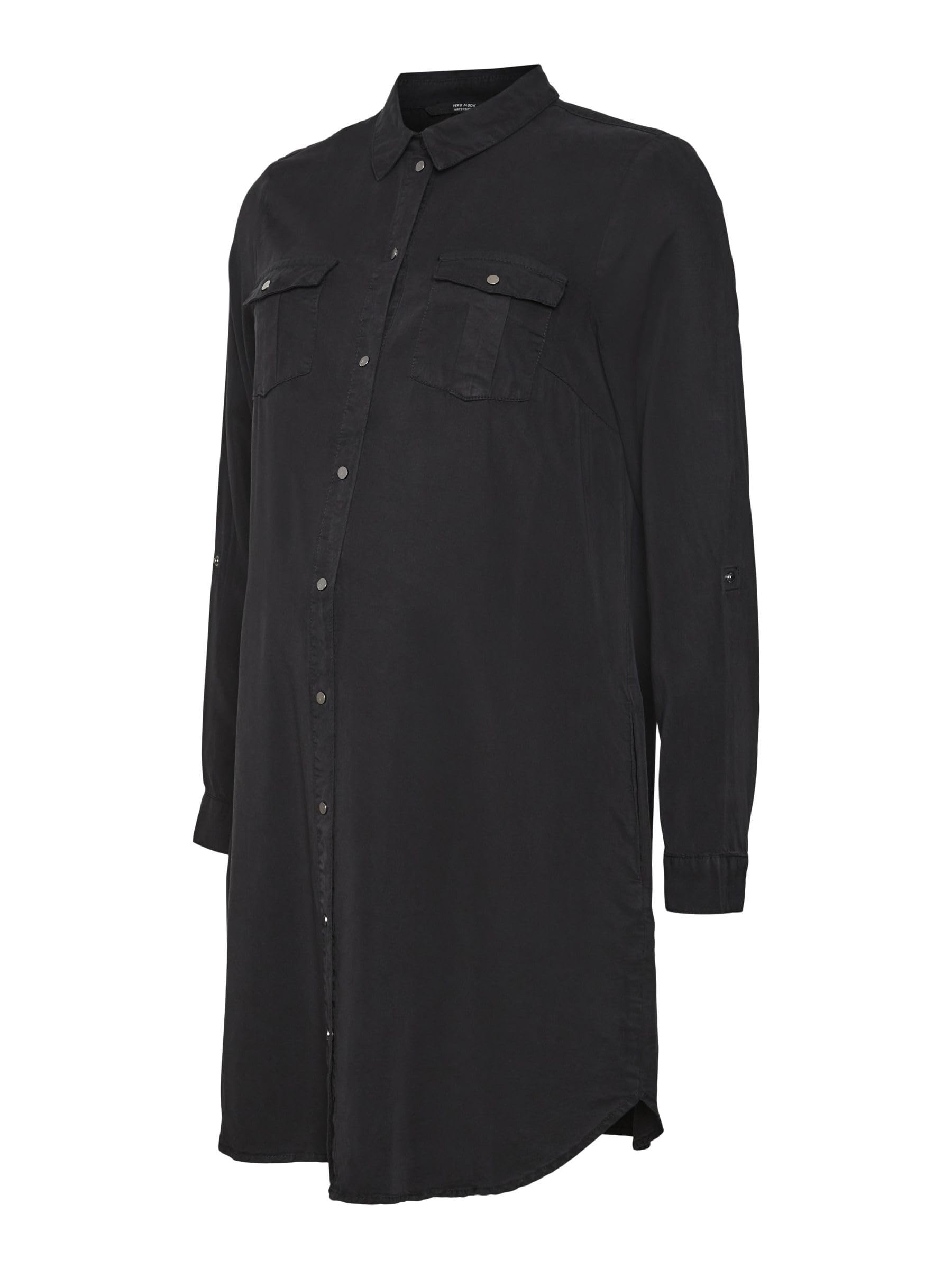 VERO Moda Female Denim Dress VMSIGGA Short Dress, Black, M