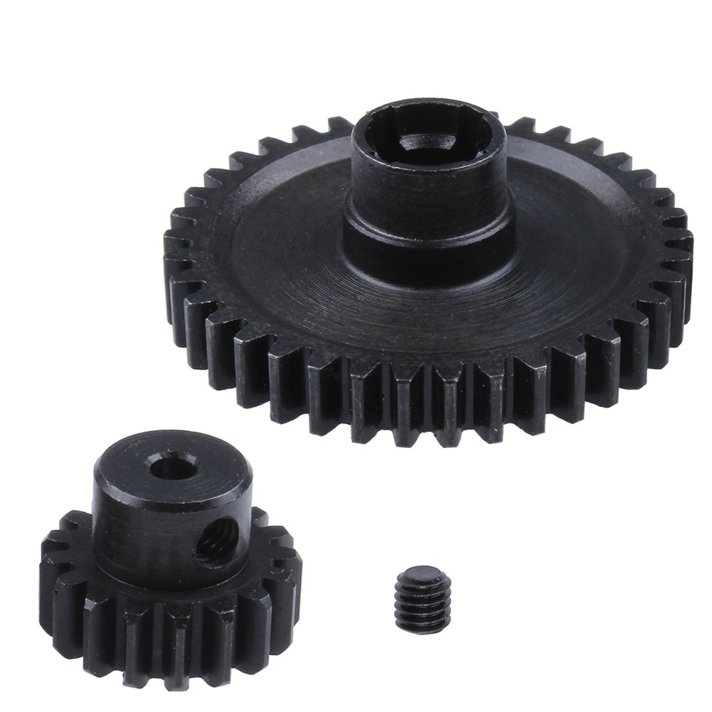 Amazon.com: Hobbypark 1 Set Metal Diff Main Gear 38T & Motor Gear
