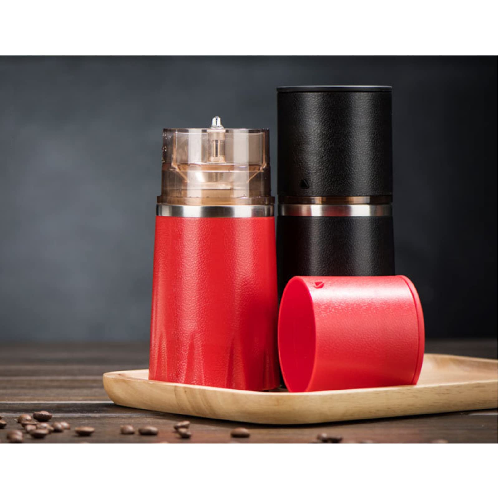 MRKU Macchina per caffè Manuale, Portatile, Automatica, Piccola, per caffè in grani, per Auto, Campeggio, Viaggi