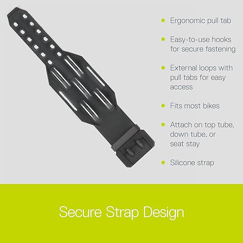 Miniatura 3 de Stwap by Delta Cycle - Correa de transporte para marco de bicicleta para herramientas y tubos interiores, diseño de correa de gran tamaño para todos