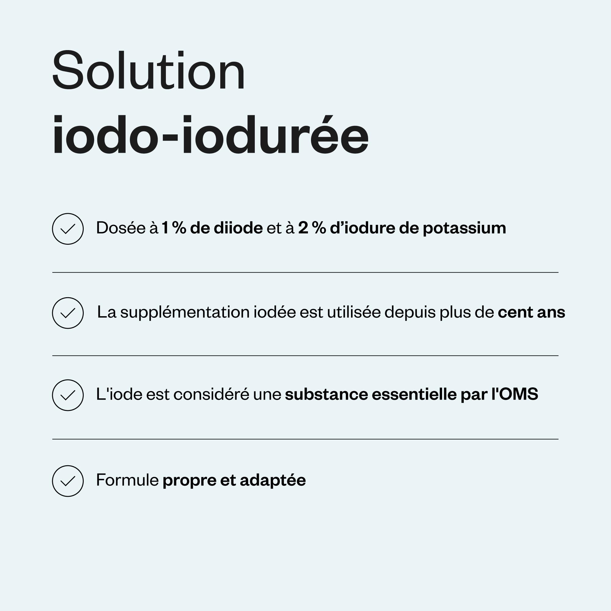 Lugol 1% - Iode en Gouttes - Soutient de la Thyroïde - Nettoie Plaies et Brûlures - Solution iodo-iodurée - 1000 gouttes - SuperSmart