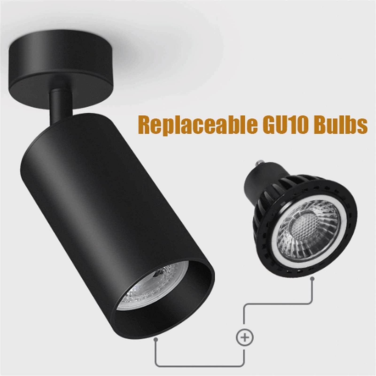 7W GU10 Ceiling Light, Adjustable, Surface Mounted Ceiling Lights