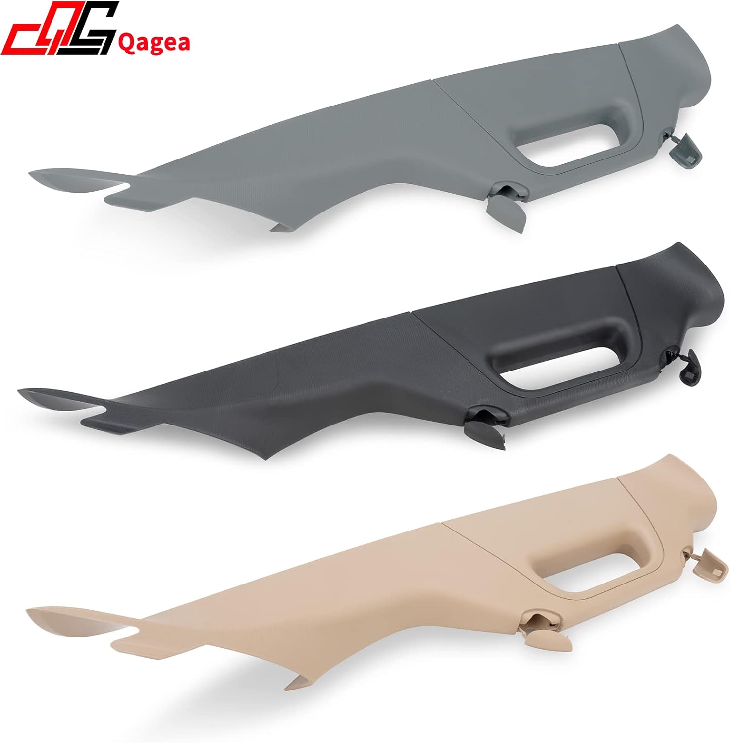 Qagea A-Pillar Grab Handle Interior Trim Passenger Right Side Replacement for 2011-2016 Ford F250 F350 F450 F550 Super Duty Replace BC3Z-2503598-AC BC3Z2503598AC(Right, Gray)