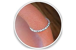 Silver Helix Cartilage Ring - Dainty Thin Cartilage Earring Hoop