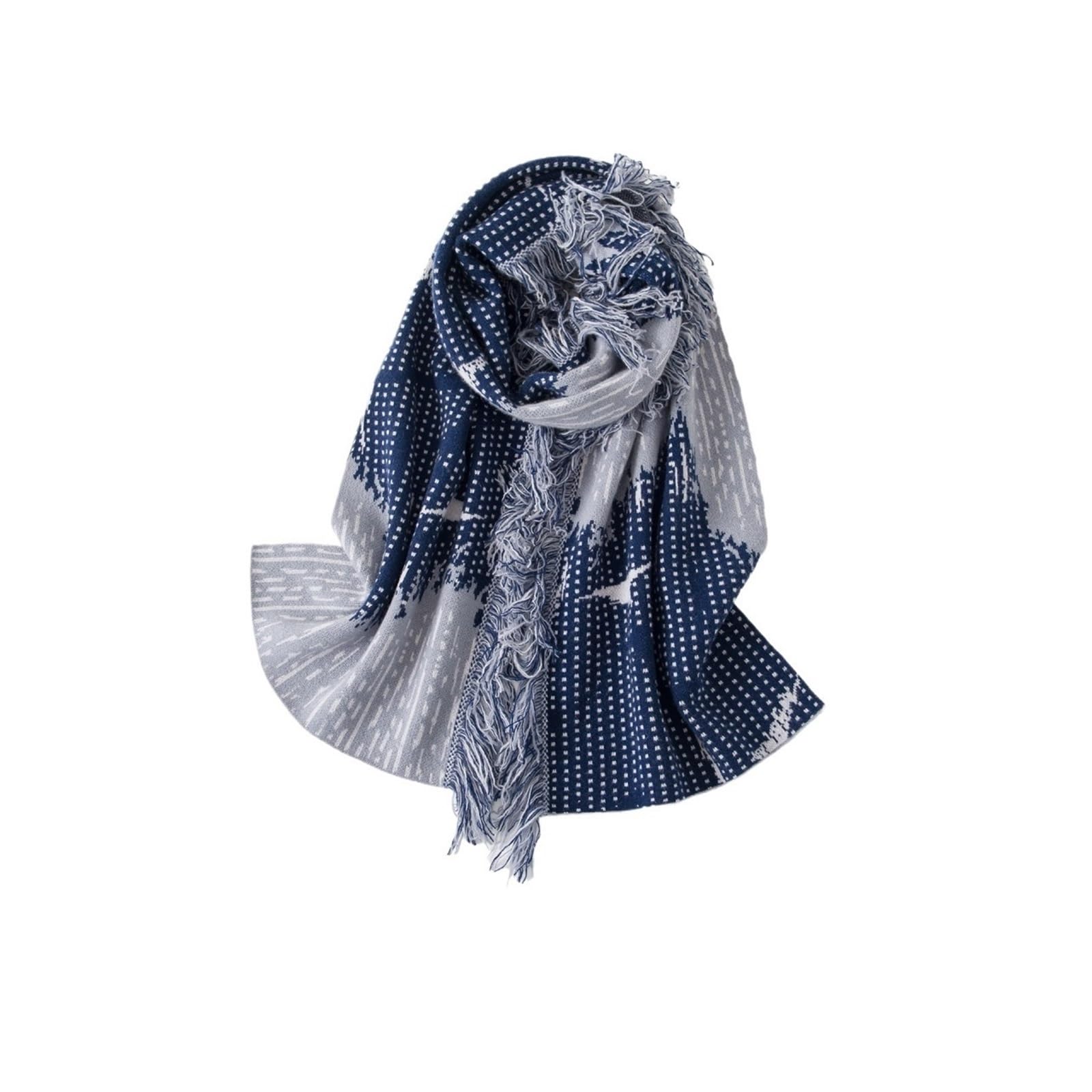 Bufanda de cachemira for mujer, cálida y agradable for la piel, punto, for otoño e invierno Chal de invierno