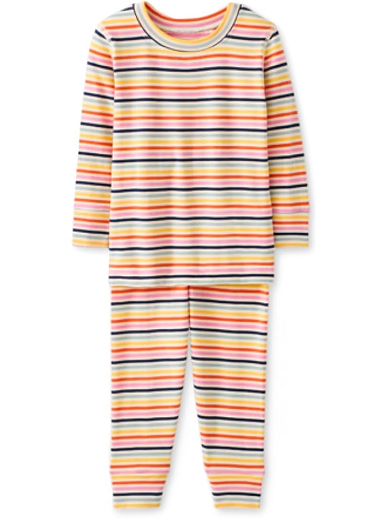 Multi Hanna Andersson Striped Long John Pajama Set in HannaSoft™ (Infant/Toddler/Little Kid/Big Kid)
