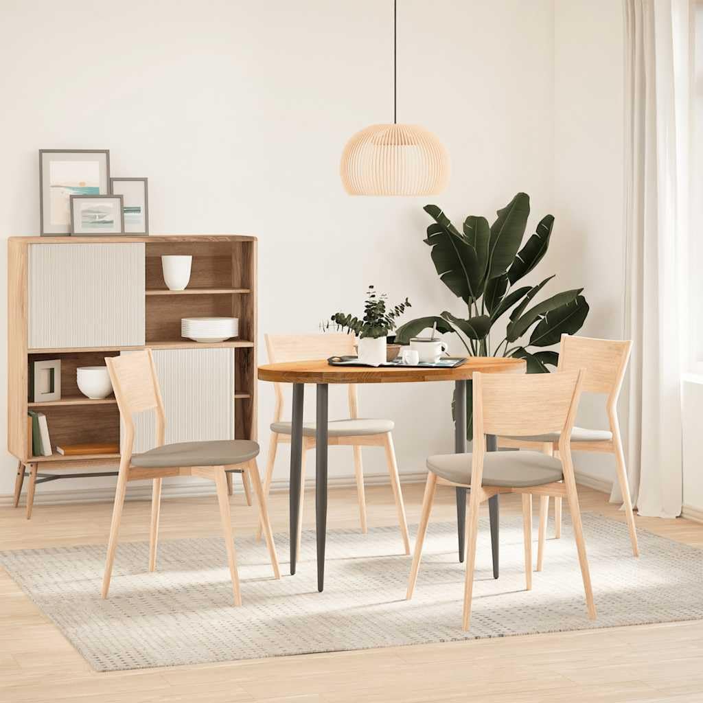 Plateau de table ovale en chêne massif - 100 x 50 x 4 cm - Marron clair - Plateau de table à manger en bois massif - Utilisation polyvalente comme table basse ou table d'appoint - Surface