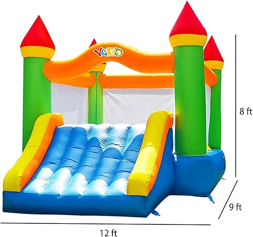 Miniatura 4 de YARD Casa de rebote inflable con tobogán para niños de 5 a 12 años, casa inflable con soplador para patio trasero al aire libreinterior, castillo