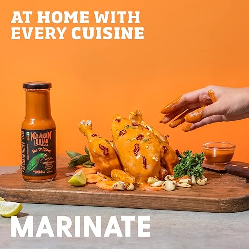 Miniatura 5 de NAAGIN Salsa picante india  The Original (8.11 oz, 8.11 oz)  Salsa picante clásica y dulce  picante medio  Mejora instantánea de sabor  100% vegana