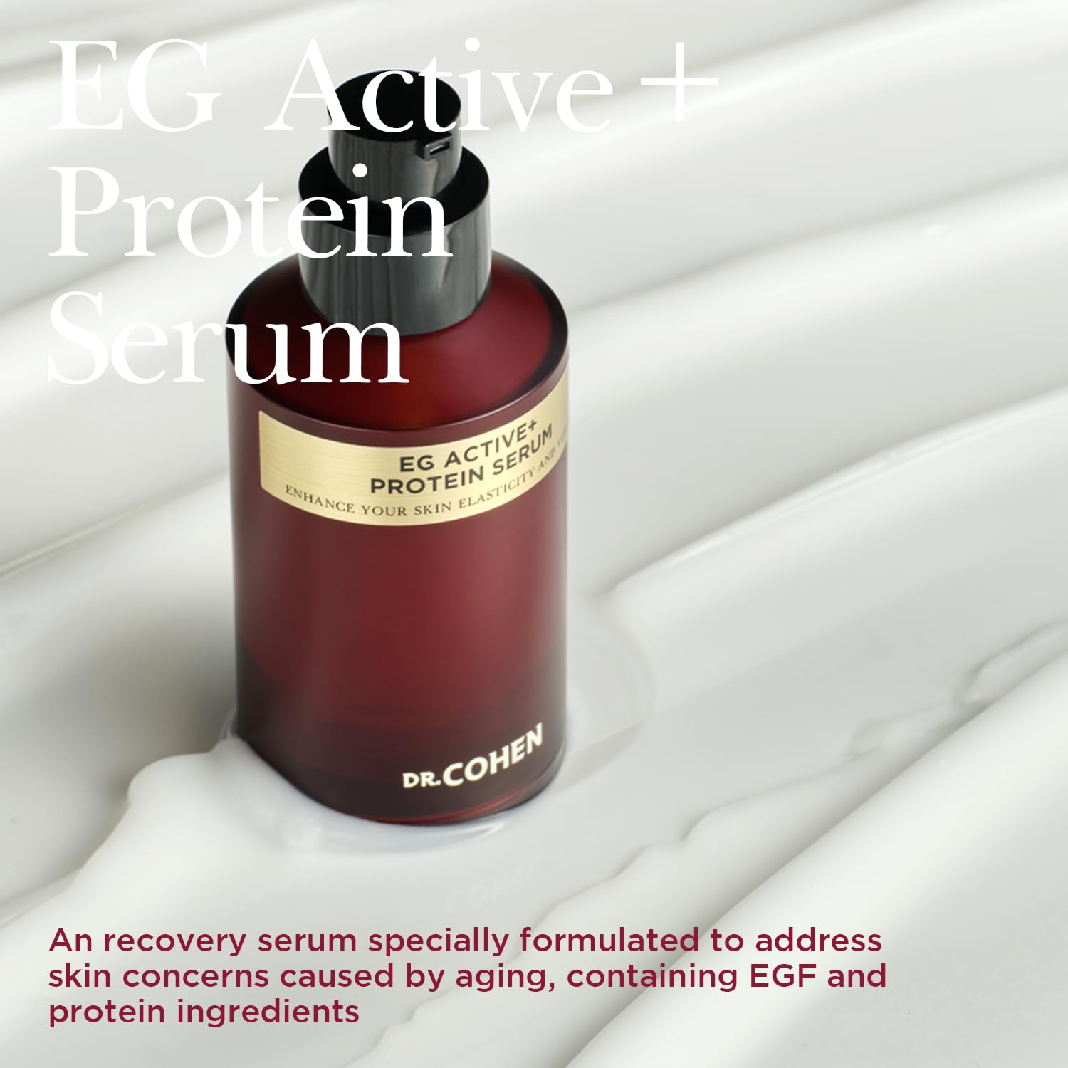 EG ACTIVE Serum Nano EGF & Egg Protein Infused Hydrating, Smoothing Facial Serum 1.01 fl oz Made in Korea