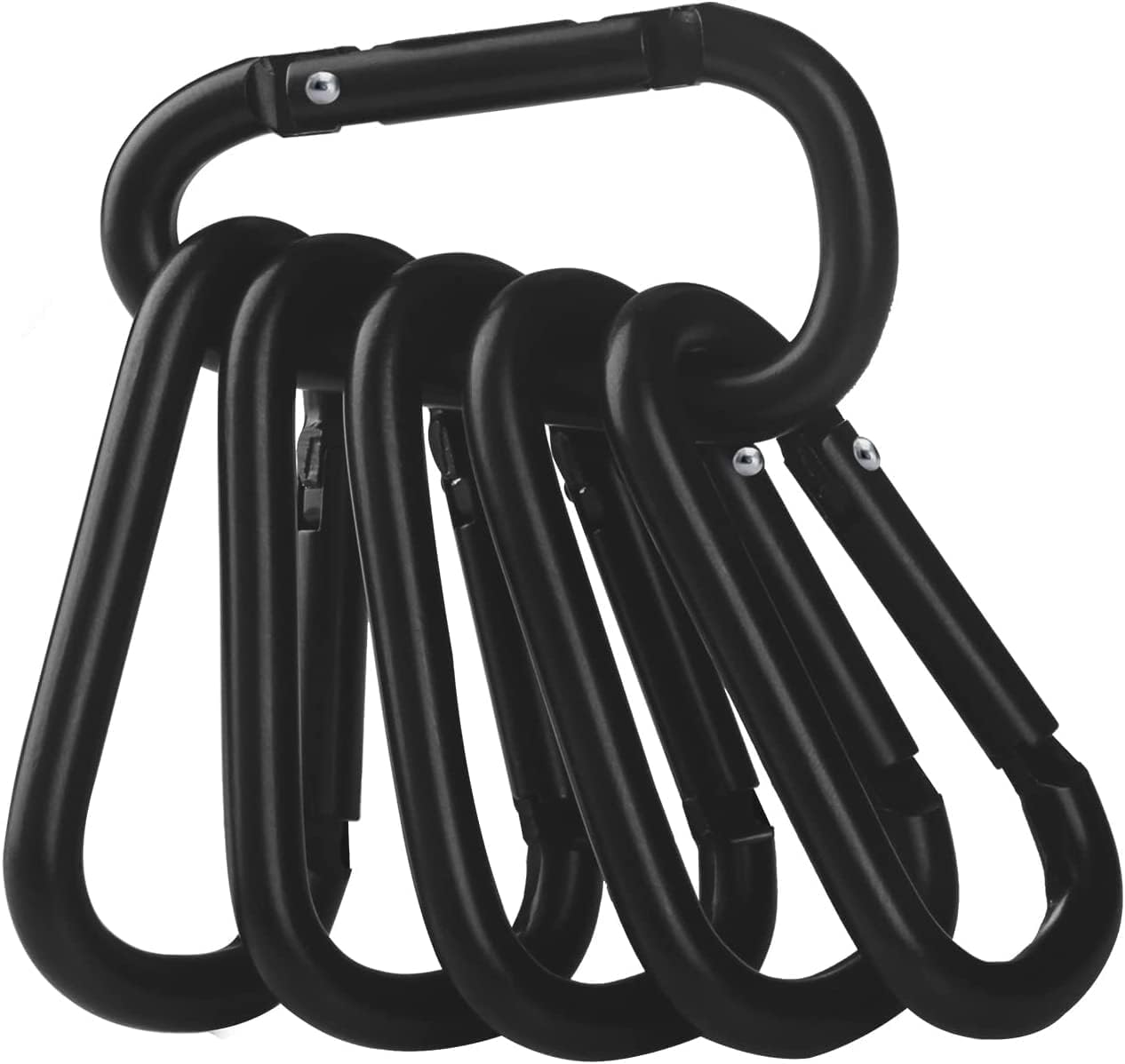 Wlikn Mini Carabiner Clip, 2.38" Small Carabiner Keychain, Multiuse Aluminium D