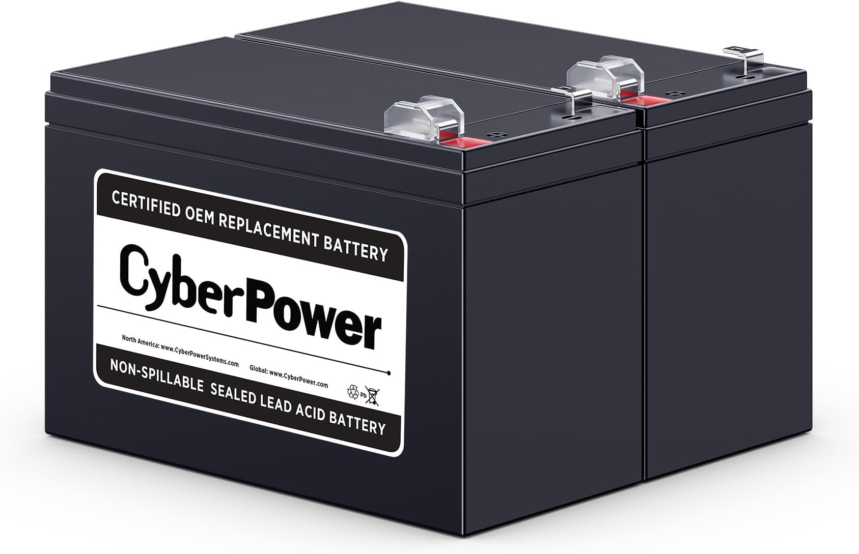 CyberPower RB1290X2 UPS Replacement Battery Cartridge, Maintenance-Free, User Installable, 12V/9Ah , Black