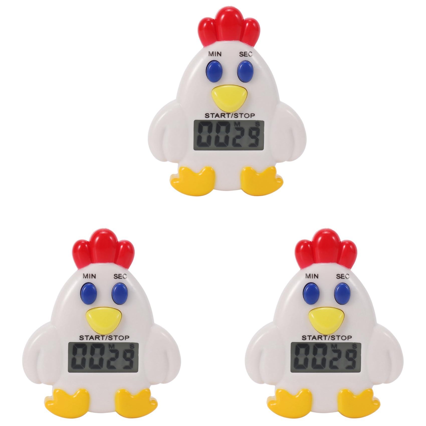 Hndhbfgrt 3X Kitchen LCD Digital 99 Minute 59 SEC Countdown Clip Hen Alarm Timer Tool
