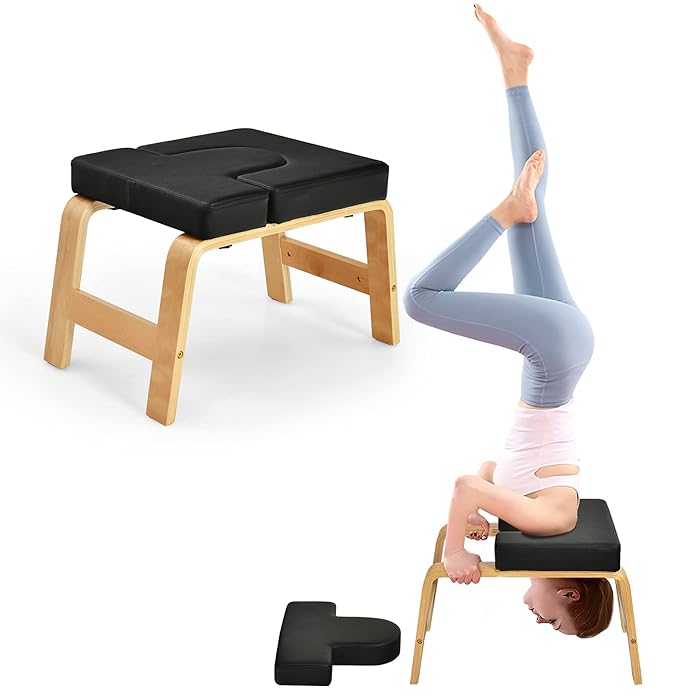 Buy Giantex Yoga Headstand Bench, Upside Down Chair for Balance