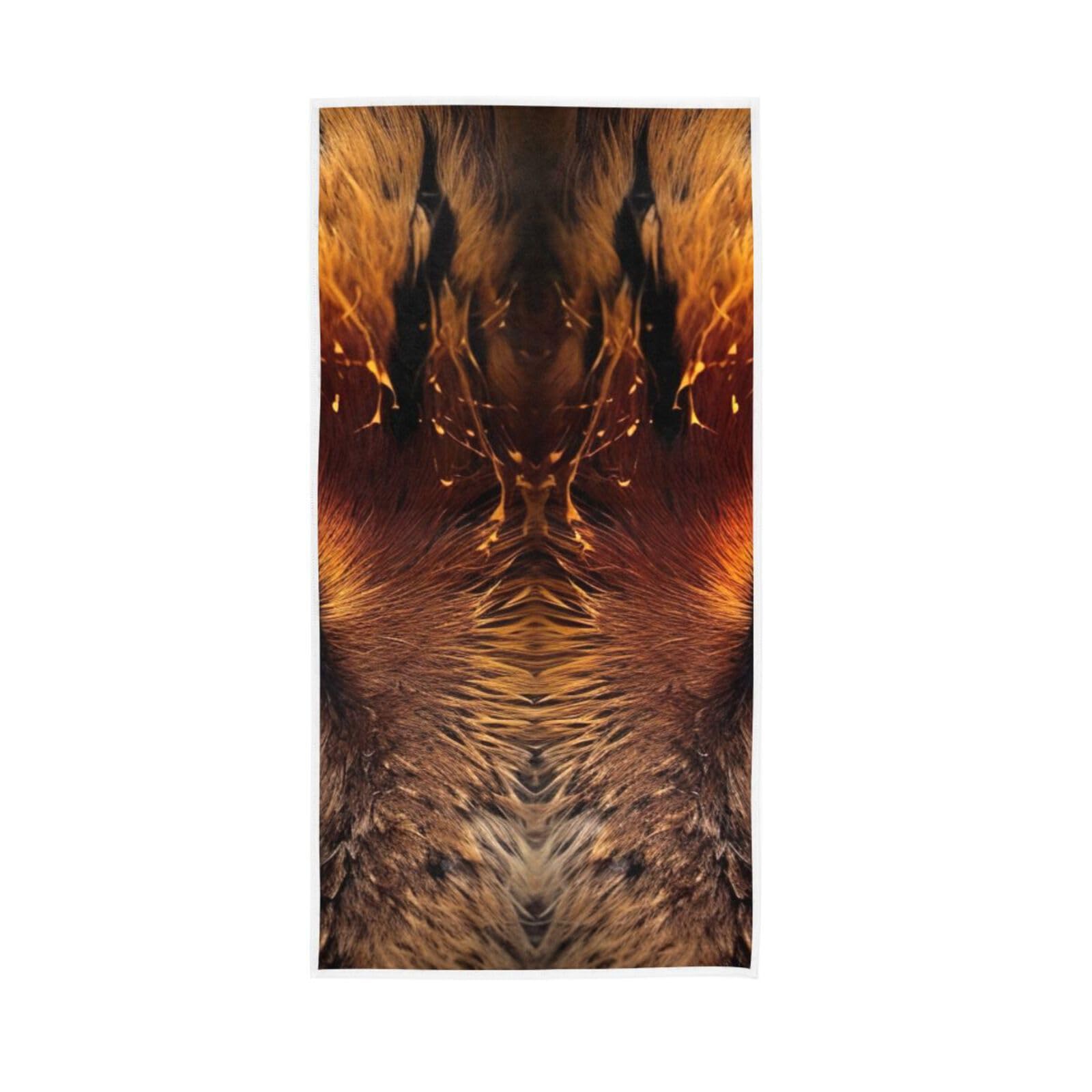 LSRCPD Eyes of a Lion with Beautiful Horns in The Style of Hand Towel, 15 x 30 Inches Absorbent Hand Towel Spa Towels for Bathroom Salon Towles