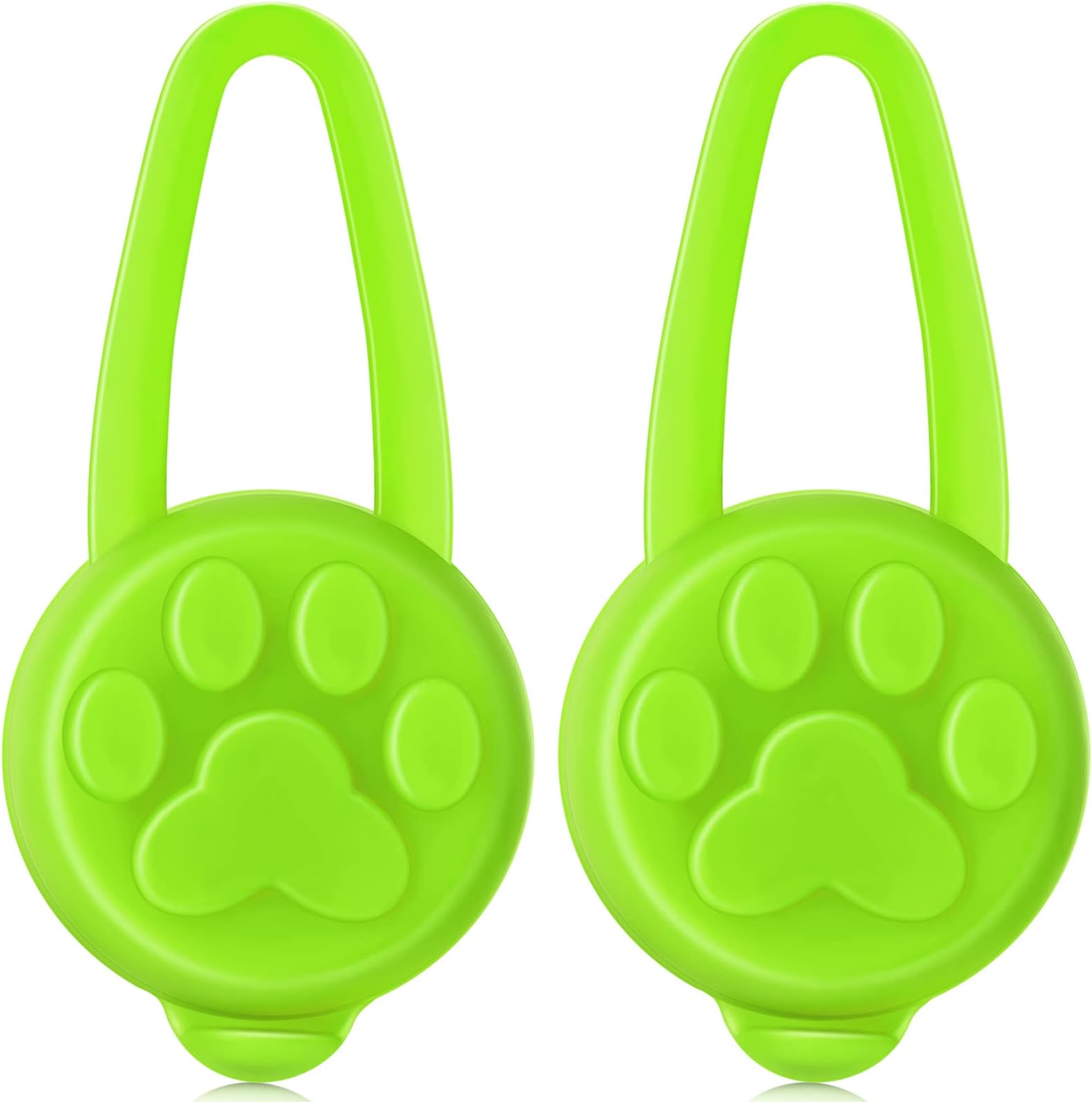 Mudder 2 Pcs Glow Dog Collar Light 3 Mode Silicone LED Dog Cat Lights Clip-on for Night Dark Walking Puppy Collar Waterproof Dog Leash and Collar Safety Light Dog Collar with Battery Outdoor (Green)