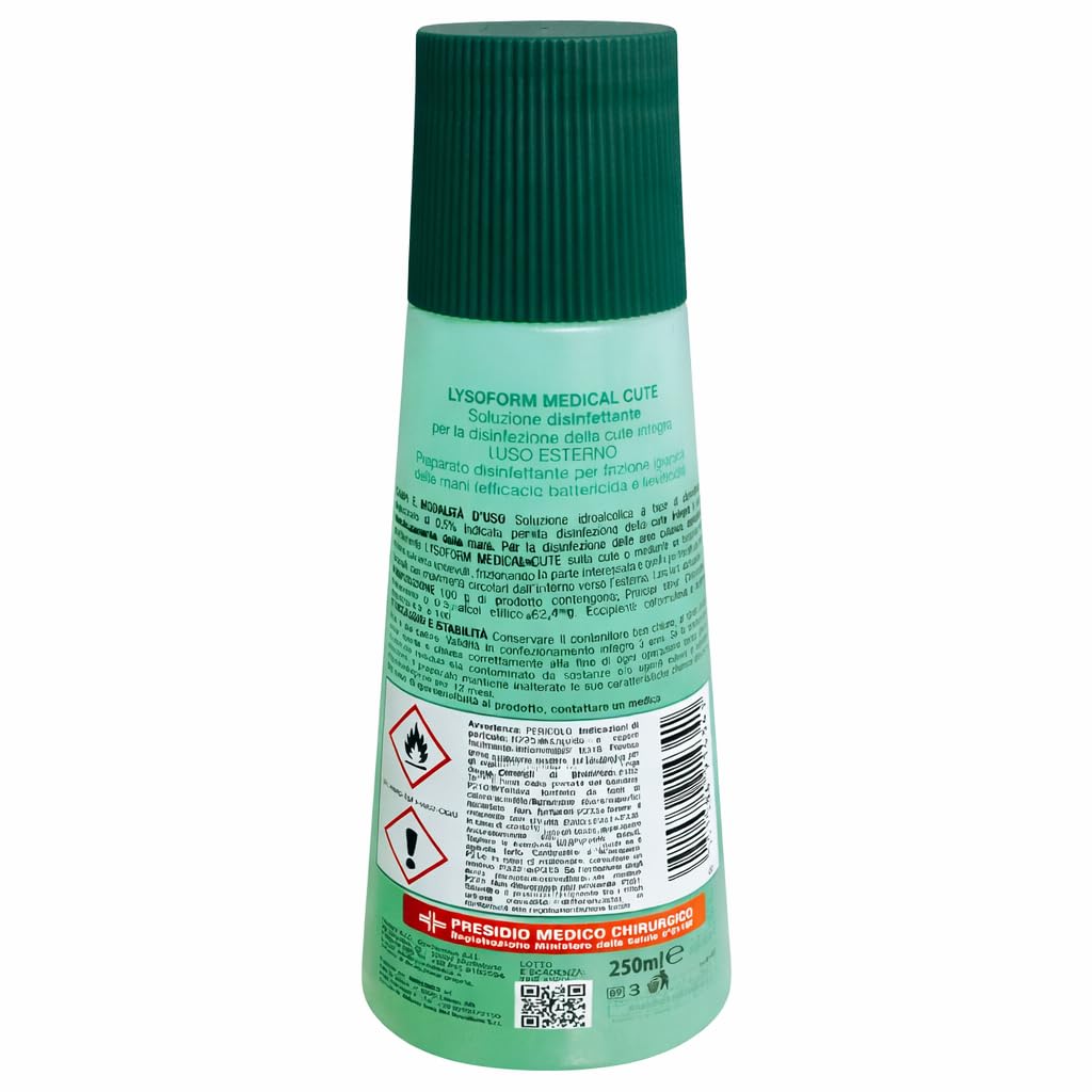 Disinfettante Liquido Medical Cute 250 ml, Disinfettante Ferite antibatterico non Aggressivo Presidio Medico Chirurgico (250 ml (Confezione da 4))