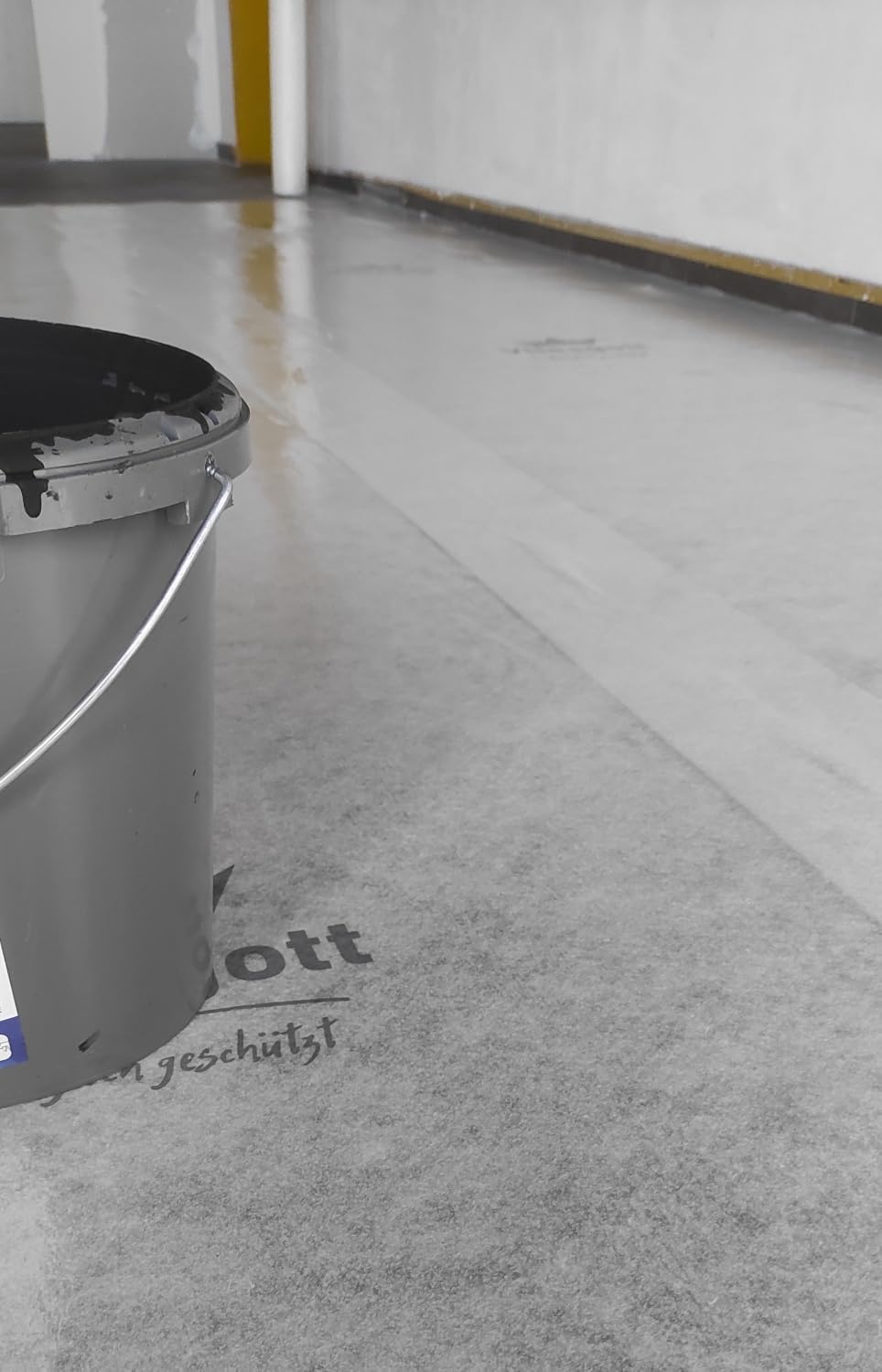 Scorprotect® BSV (bedrucktes) Boden- und Treppenschutzvlies, Abdeckvlies selbsthaftend 1 m x 25 m 180 g/m² Folienoberseite