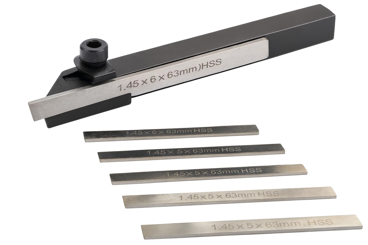 AnNafi® Factory Mini Parting Tool Holder With 6 Pcs | HSS Blades